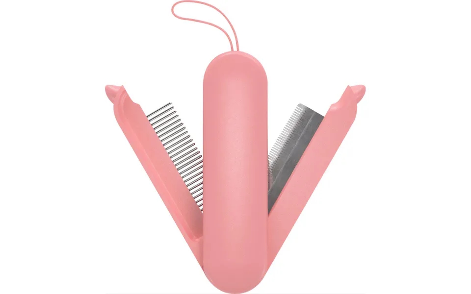 Pet Life Joyne Travel Comb & Deshedder - Pink