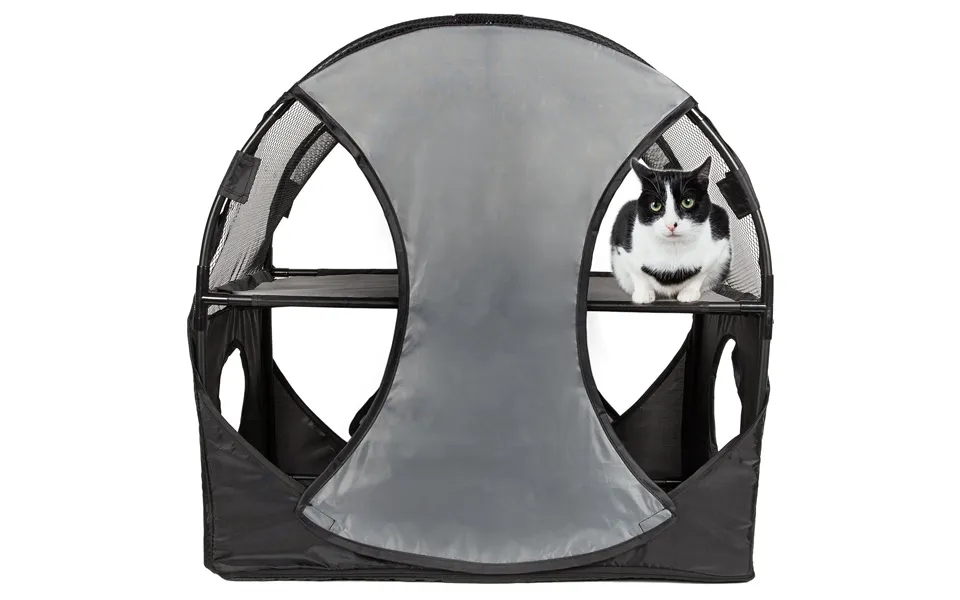 Pet Life Kitty-play Travel Cat House - Gray