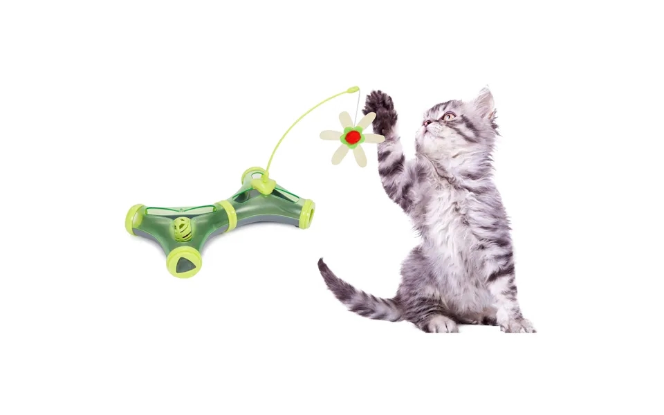 Pet Life Kitty-tease Training Cat Toy - Green