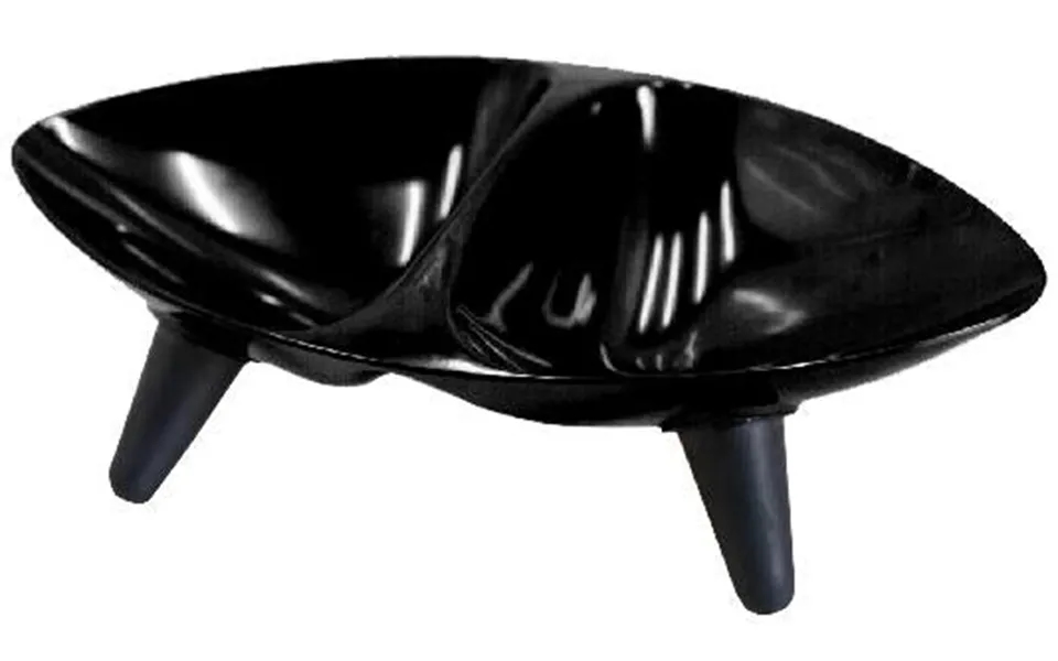 Pet Life Melamine Couture Double Food & Water Dog Bowl - Black
