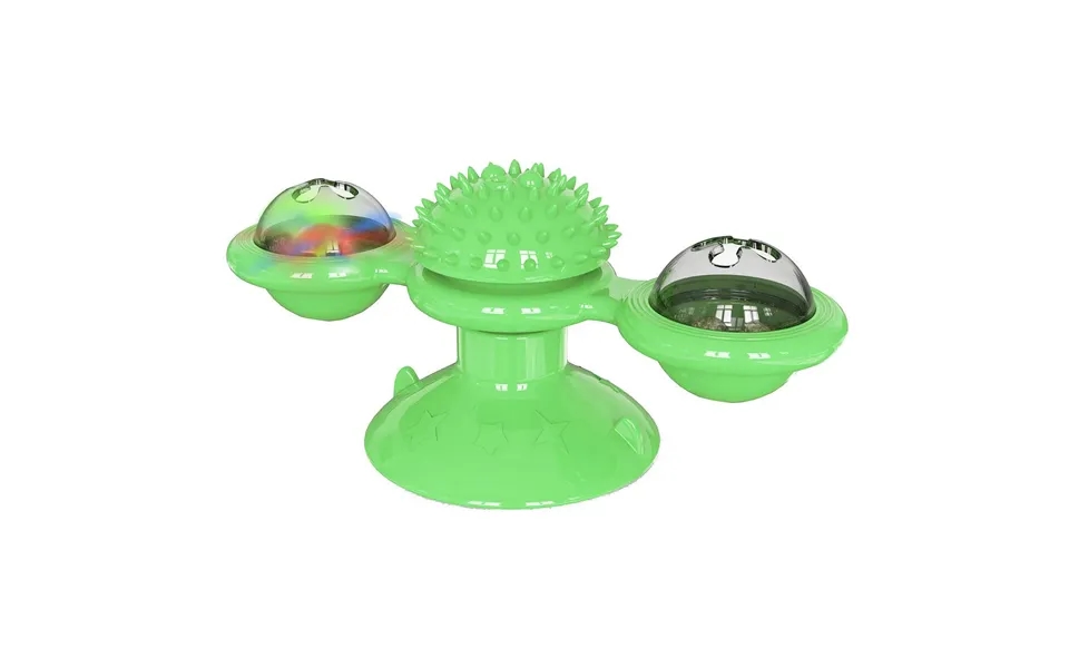 Pet Life Windmill Suction Cup Cat Toy - Green