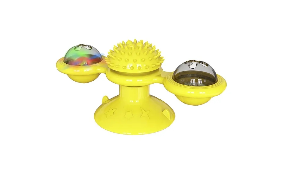 Pet Life Windmill Suction Cup Cat Toy - Yellow