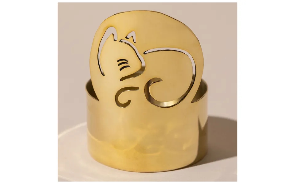 Pet Love Mixed Metal Candle Holder - Cat