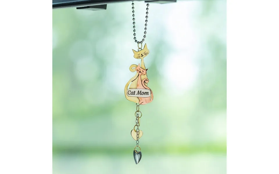 Pet Parent Mixed Metal Car Charm - Cat Mom