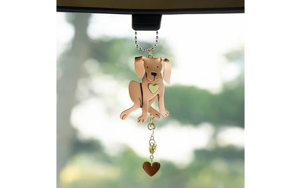 Pet Parent Mixed Metal Car Charm - Sitting Dog