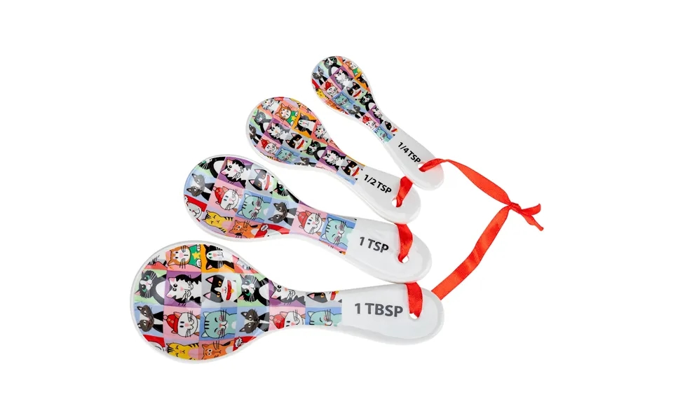 Pet Portrait Measuring Cups & Spoons - Cat