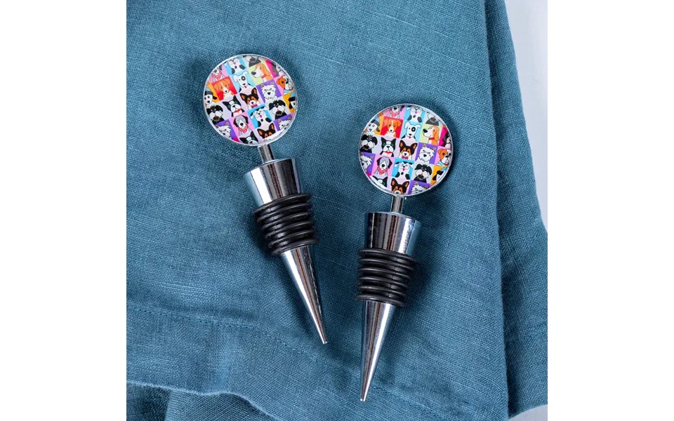 Pet Portrait Wine Stopper - Set Of 2