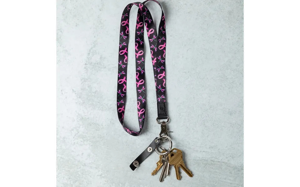 Pink Ribbons & Dragonflies Multi Use Lanyard