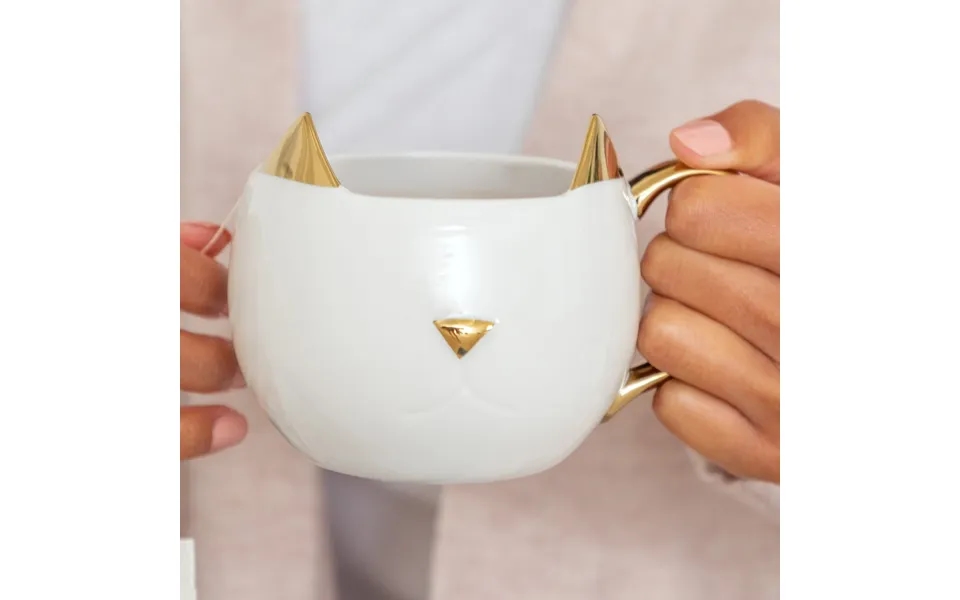 Pretty Kitty Cat Face Mug - White