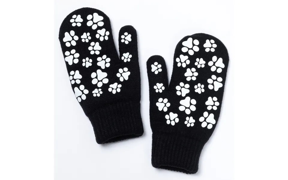 Pretty Paw Print Fleece-lined Mittens - Paws Galore