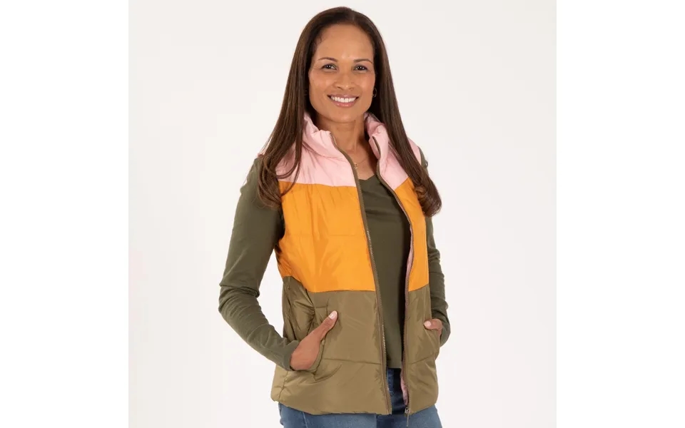 Puffy Chevron Pattern Vest -