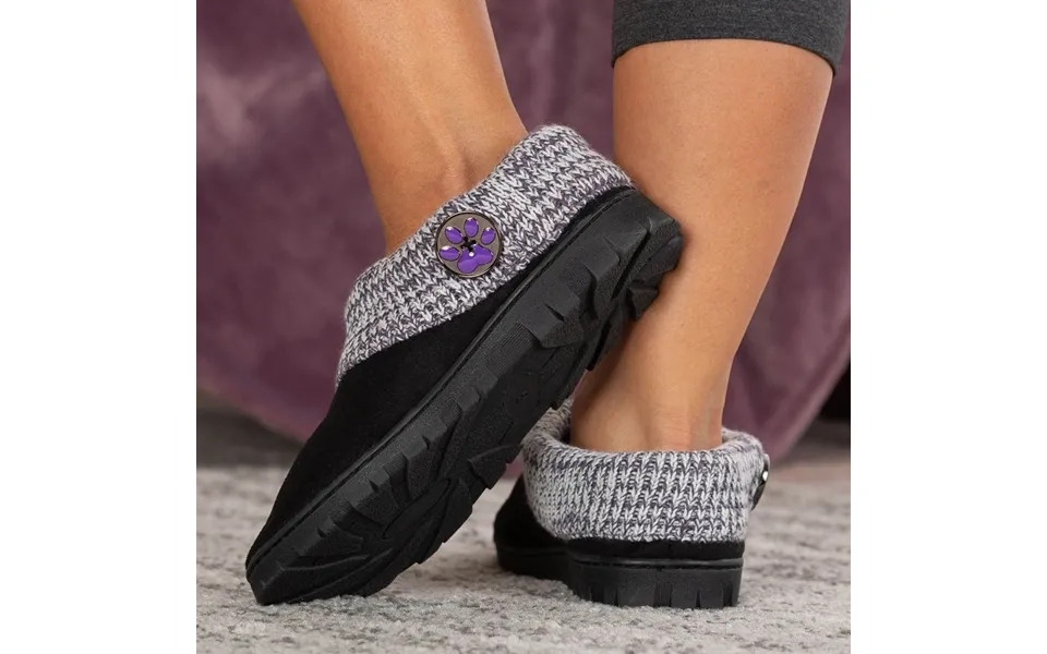 Purple Paw Women's Comfy Clog Slippers - Black