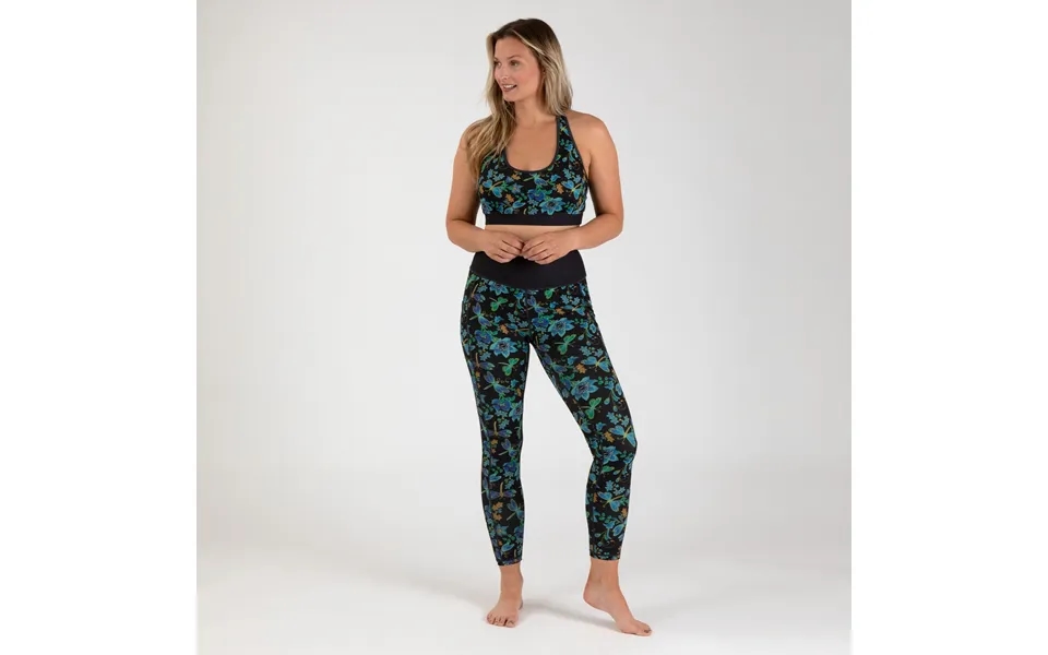 Racerback Sports Bra & Legging Set - Floral Dragonflies