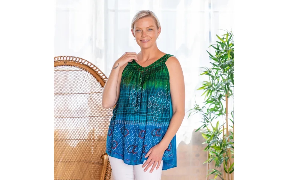 Rainbow Bright Hand Crafted Sleeveless Top - Osfm