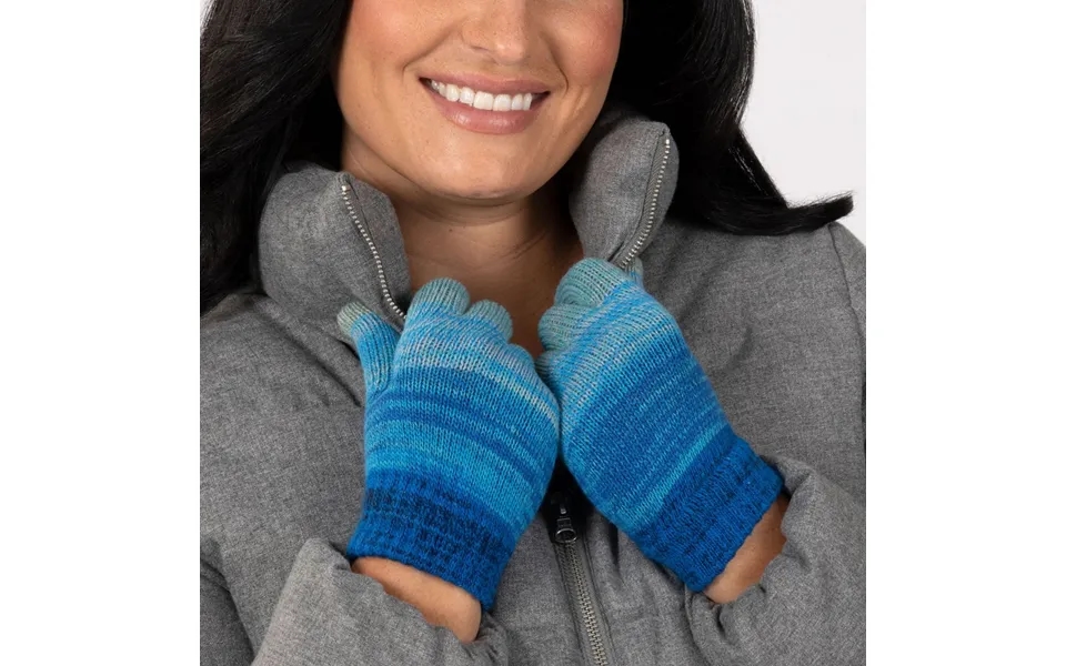 Rainbow Delight Touch Screen Mittens - Blue