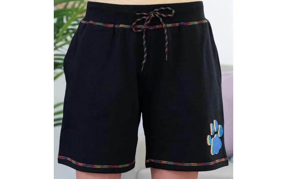 Rainbow Paw Black Board Shorts - 2x
