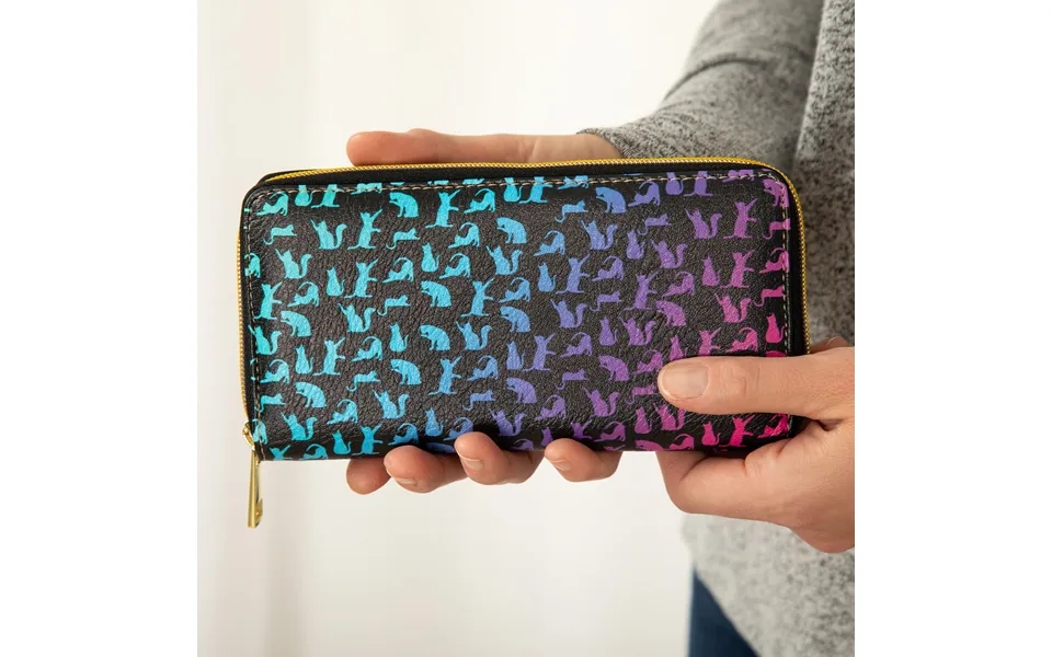Rainbow Pets Zip Around Wallet - Gradient Cats