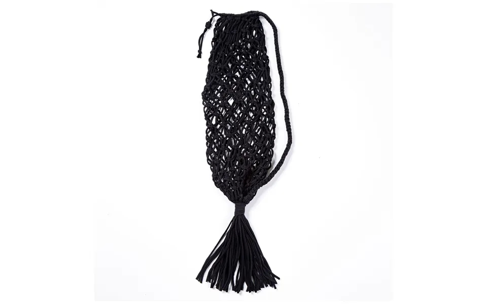 Recycled Cotton Handwoven Yoga Mat Carrier - Black