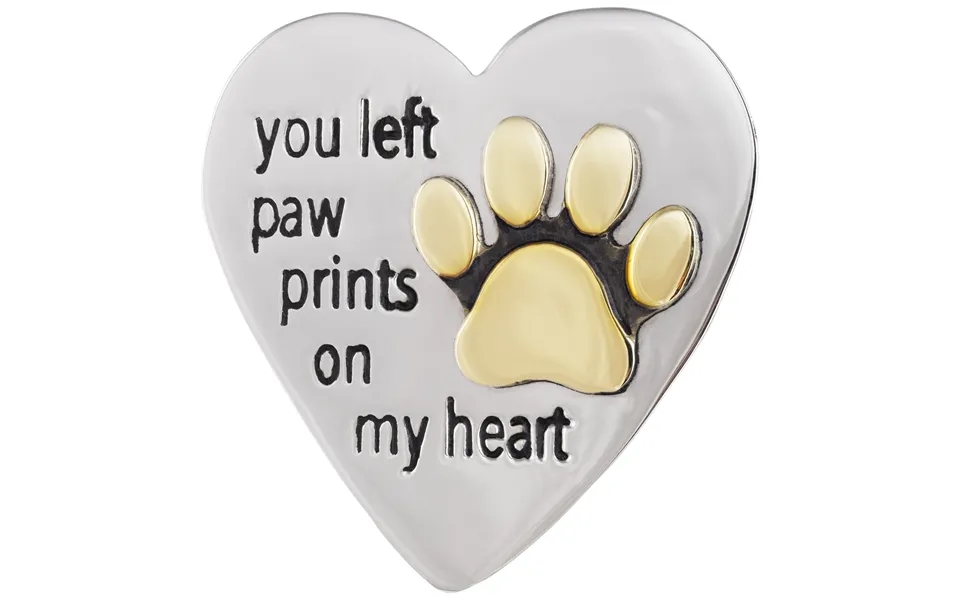 Remembrance Mixed Metals Paw Pin - Paw Prints On My Heart