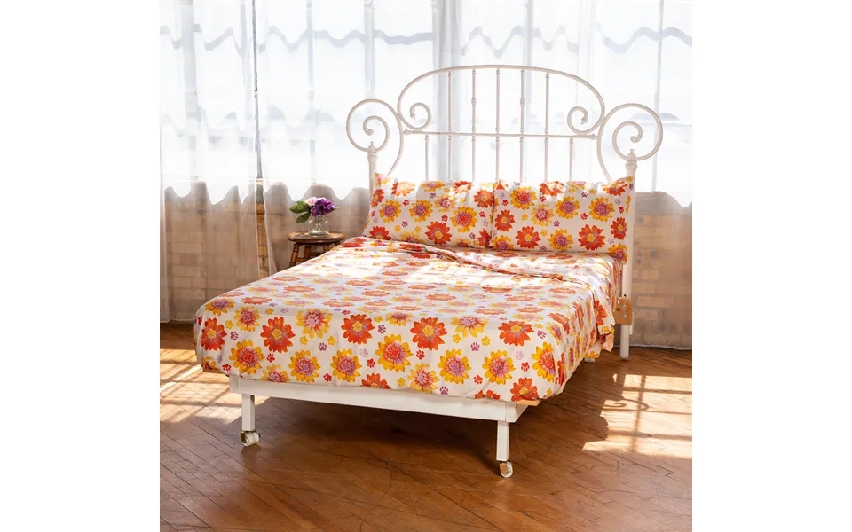 Retro Paws Microfiber Sheet Set - Gray