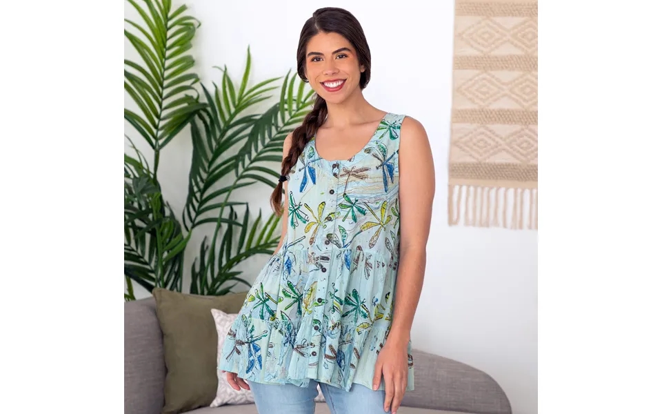 Saltwater Swirl Sleeveless Tunic - 2x
