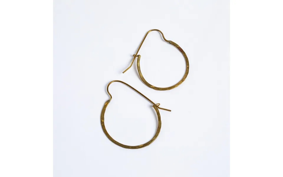 Sasa Hoop Brass Earrings - S