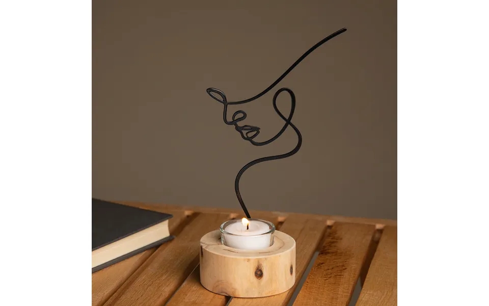 Silhouette Of Beauty Tealight Candle Holder - Ebony