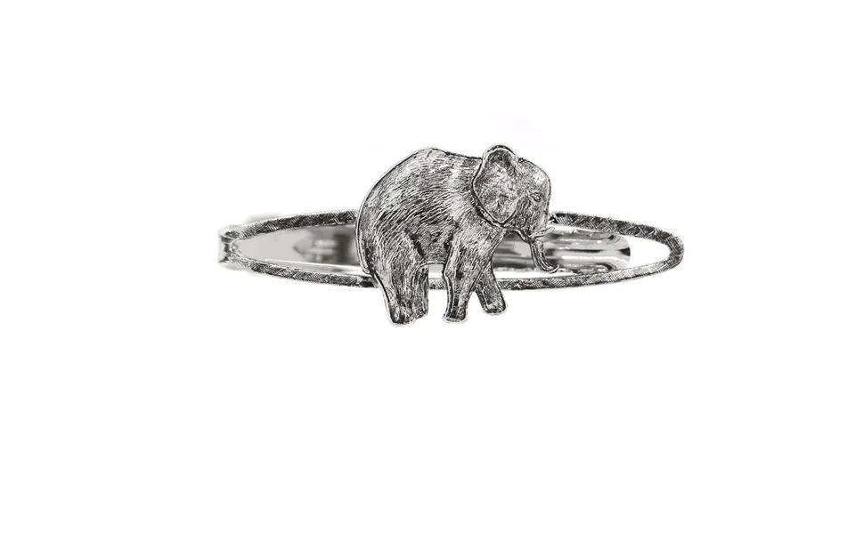 Silver-tone Elephant Tie Bar Clip