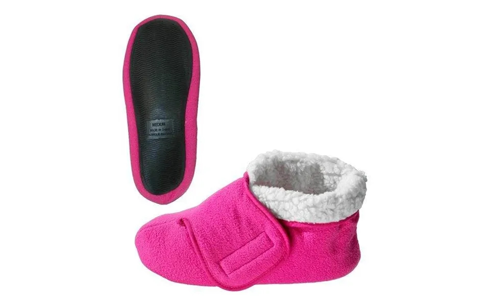 Silverts Unisex Extra Wide Fleece Slippers - Fuschia