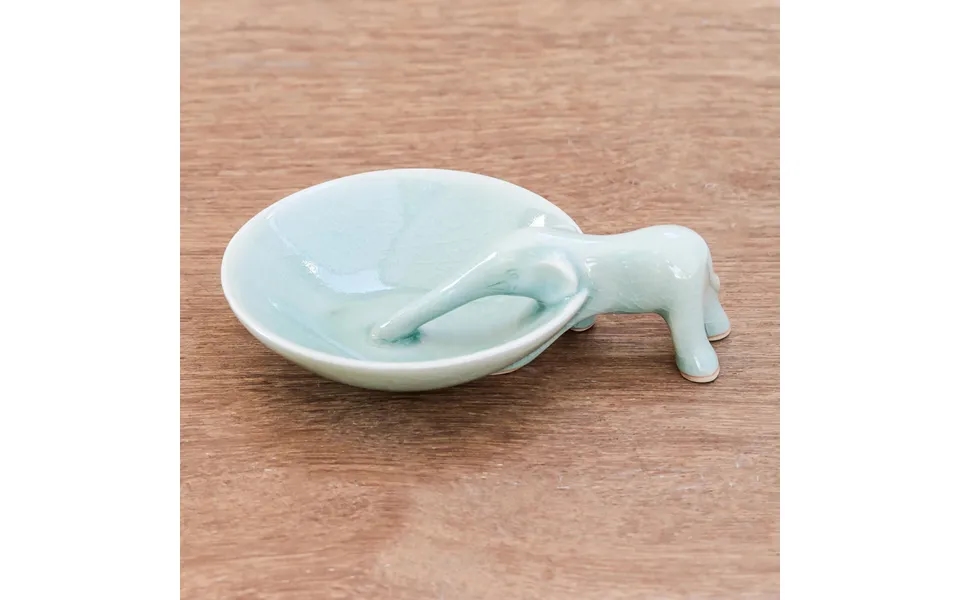 Sipping Elephant Ceramic Incense Holder