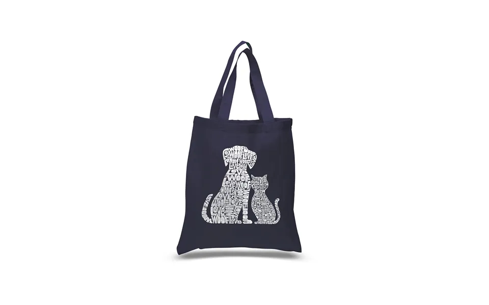 Small Word Art Tote Bag - Dogs And Cats
