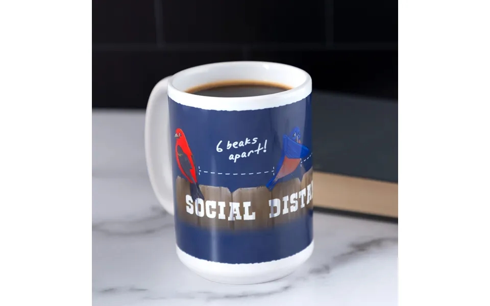Social Distancing Bird Mug