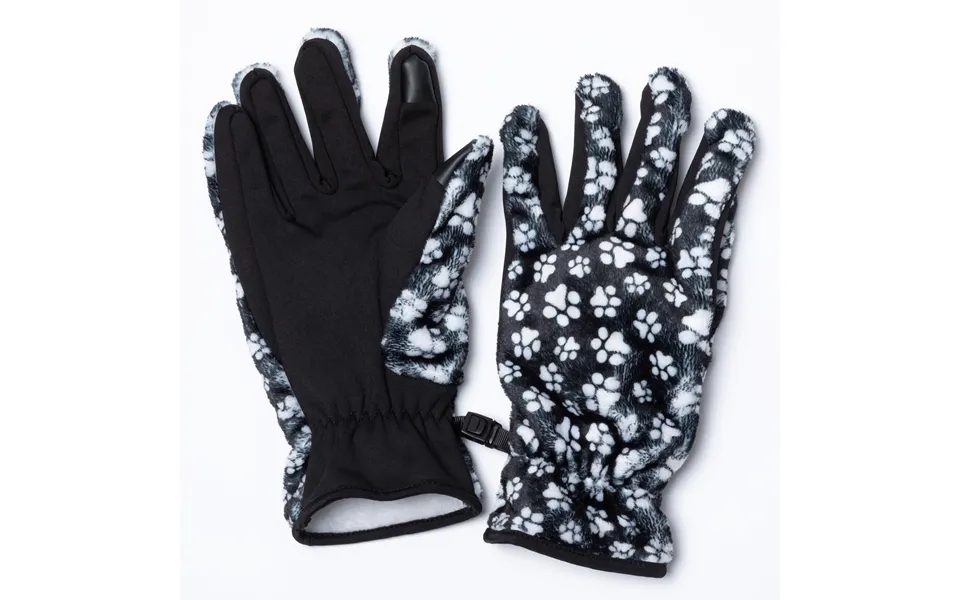Super Cozy Paw Print Touch Screen Gloves - Paws Galore