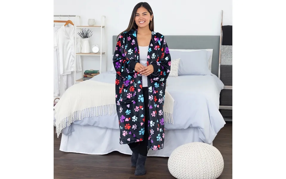 Super Cozy Premium Full Zip Oversized Blanket Hoodie - Loving Paw Prints
