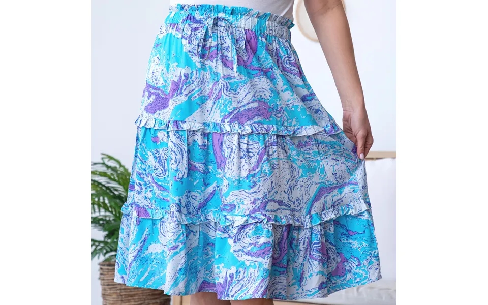 Swirl Dye Ruffle Separates - Skirt