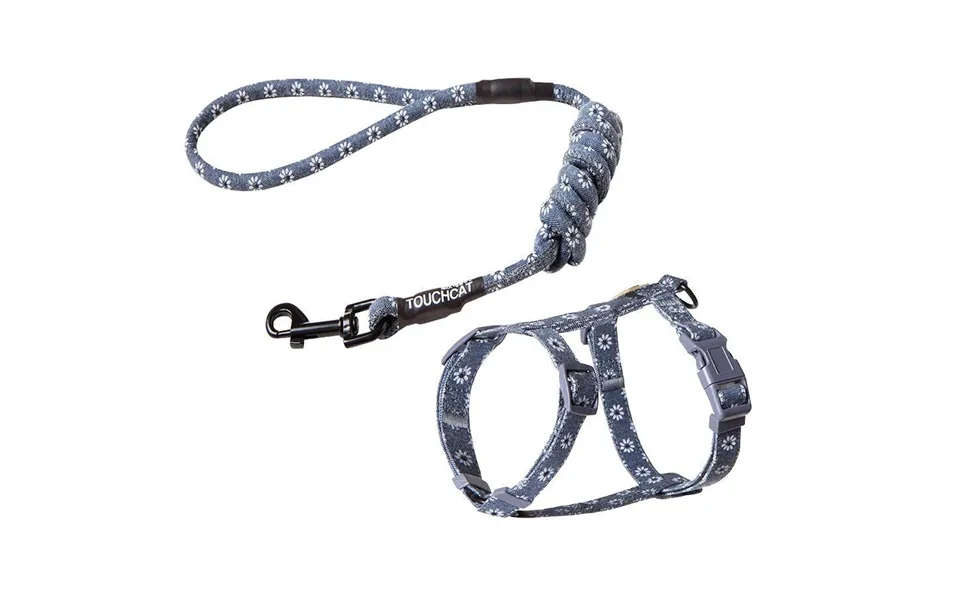 Touchcat Radi-claw Cat Harness & Leash Set - Dark Grey