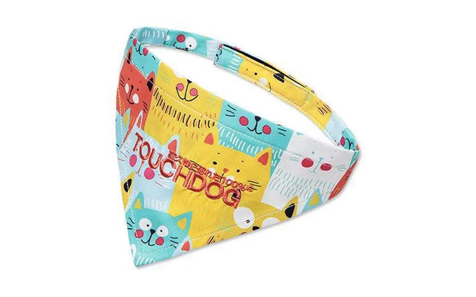 Touchdog Head-popper Dog Bandana - Yellow Blue