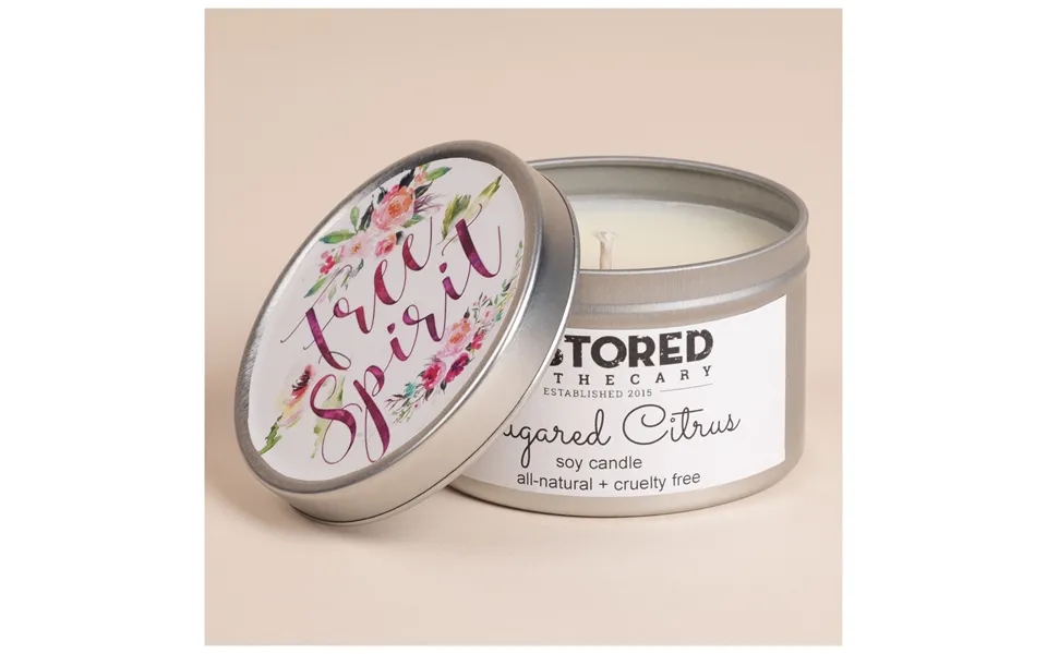 Travel Tin Soy Candle - Free Spirit Sugared Citrus