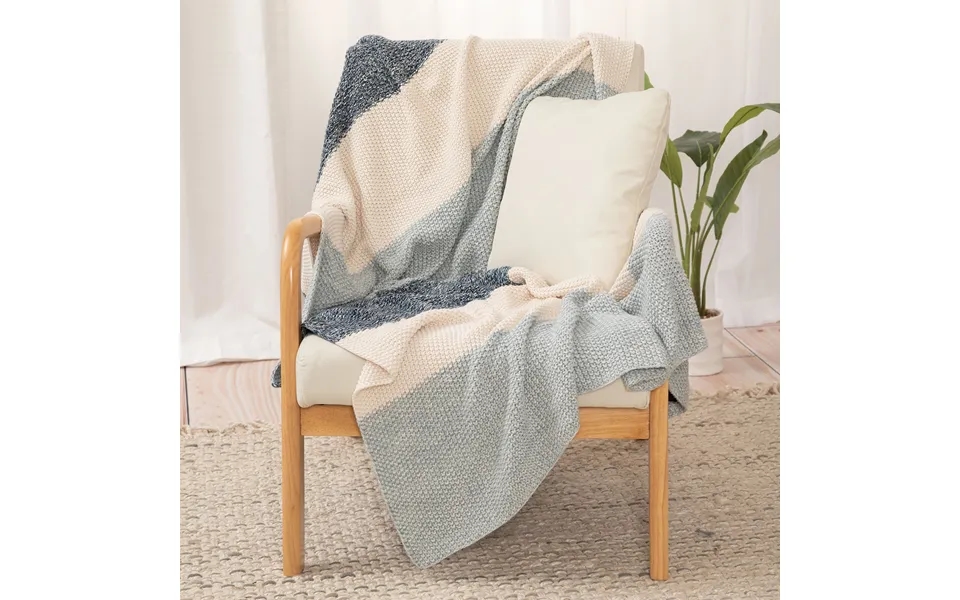 Tropical Dreams Knitted Cotton Throw Blanket