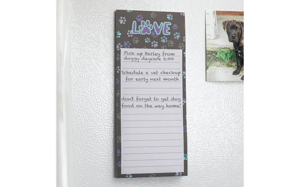 Uplifting Magnetic Notepad - I Love Paws