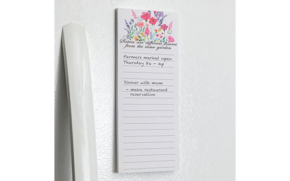 Uplifting Magnetic Notepad - Sisters Are Flowers