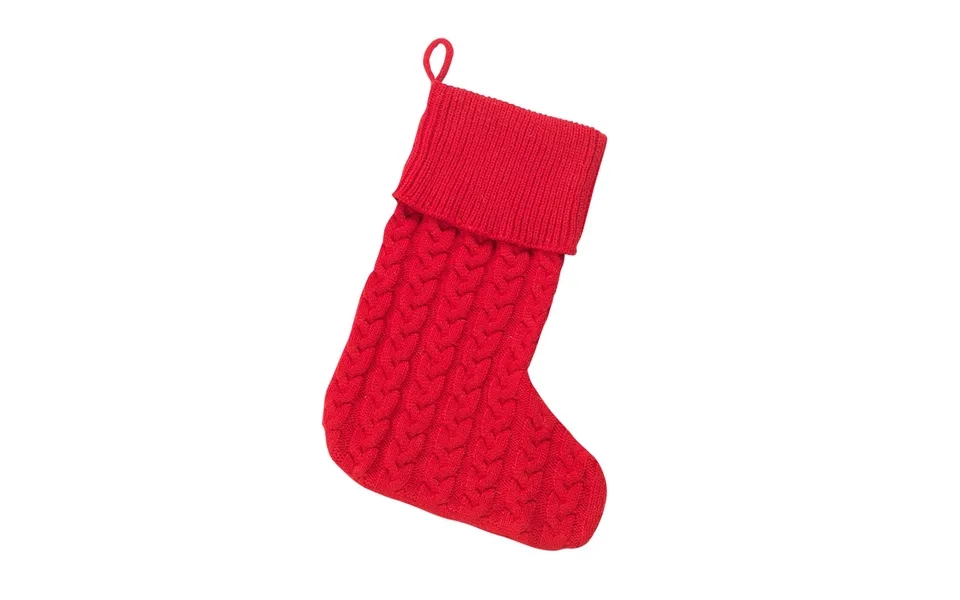 Viv&lou Red Cable Knit Stocking