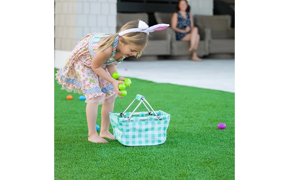 Viv&loumint Check Mini Market Tote