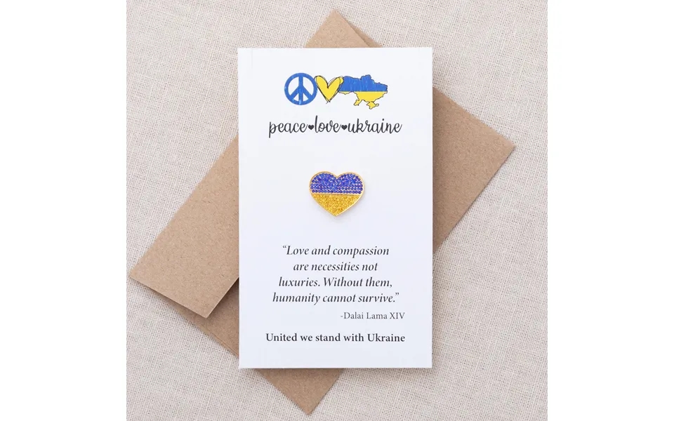 We Stand United With Ukraine Gold Plated Pin