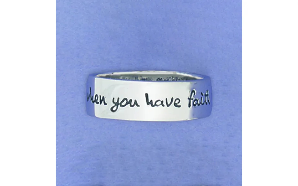 When You Have Faith Sterling Silver Ring - 9