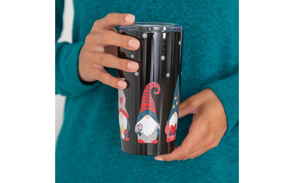 Winter Delight 20 Oz Stainless Steel Tumbler - Winter Gnomes