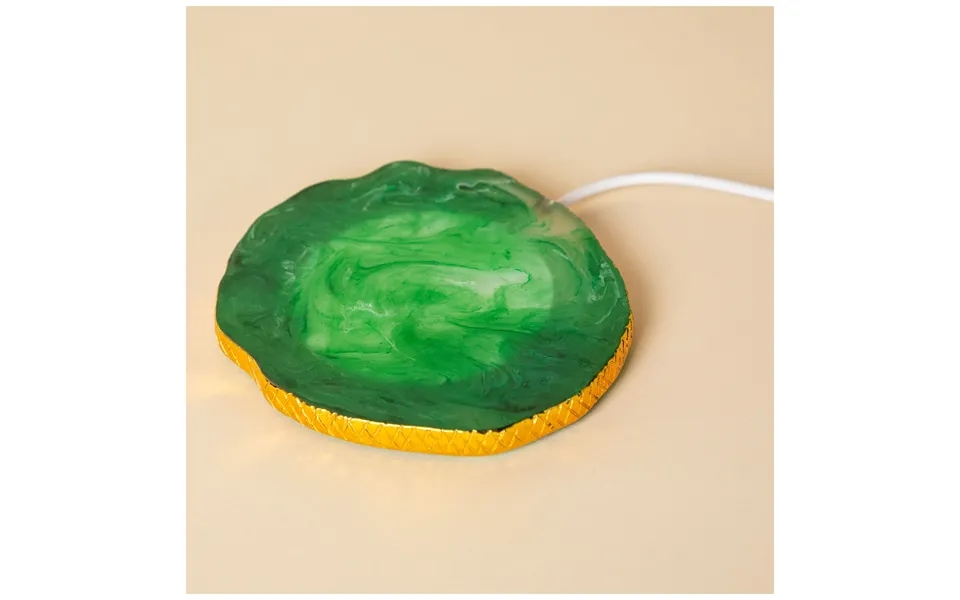 Wireless Charging Agate Crystal Pad - Green