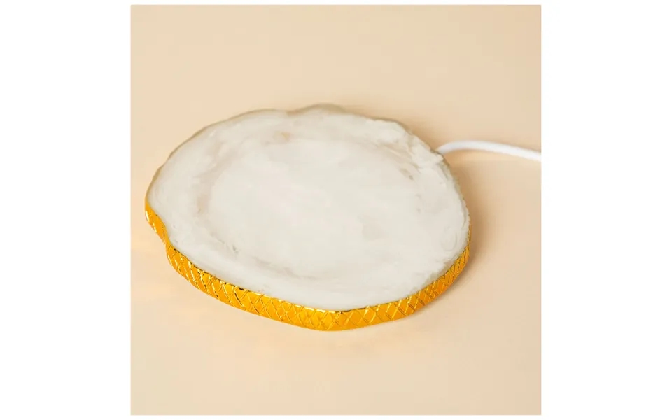 Wireless Charging Agate Crystal Pad - White