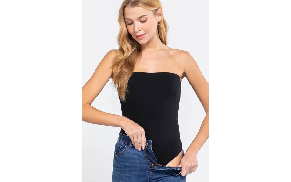 Women's Bandeau Bodysuit - Black