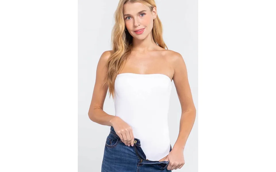 Women's Bandeau Bodysuit - White